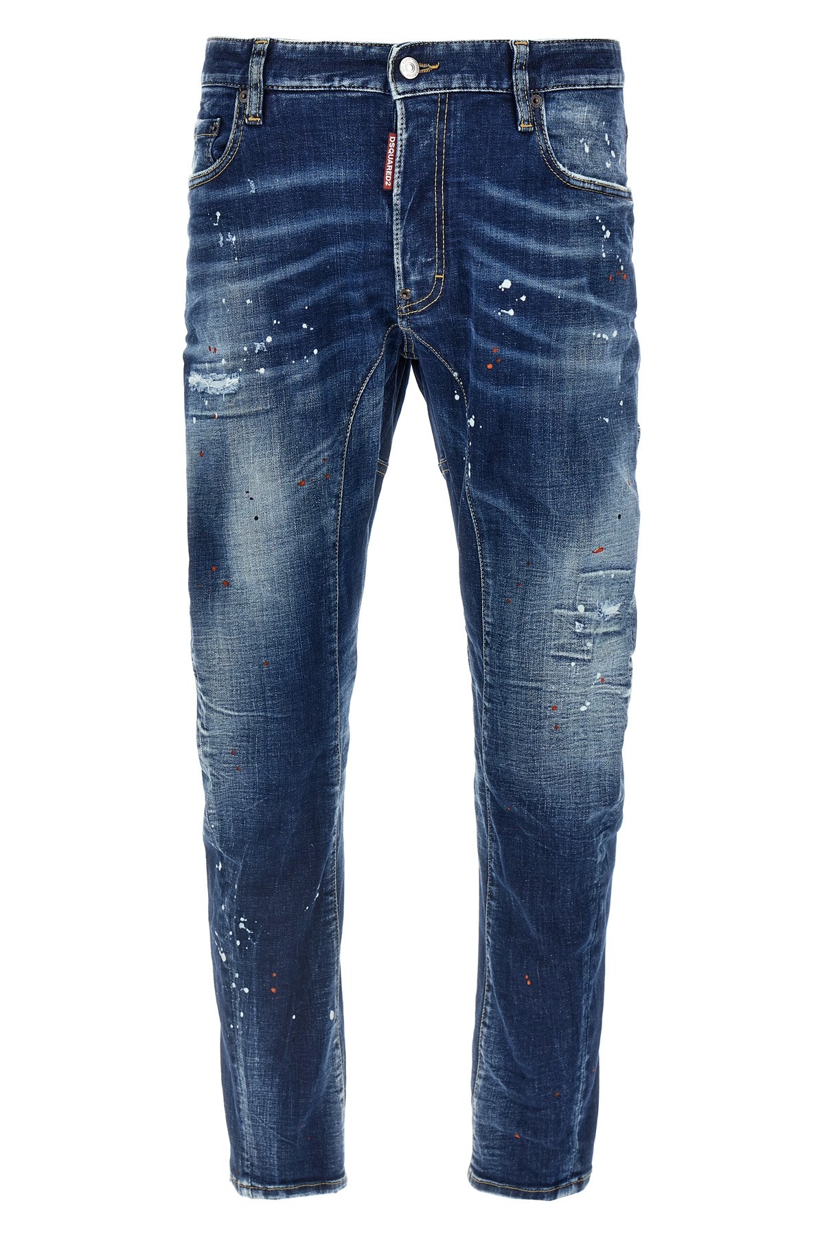 Dsquared2 Stretch Denim Blend Tidy Biker Jeans