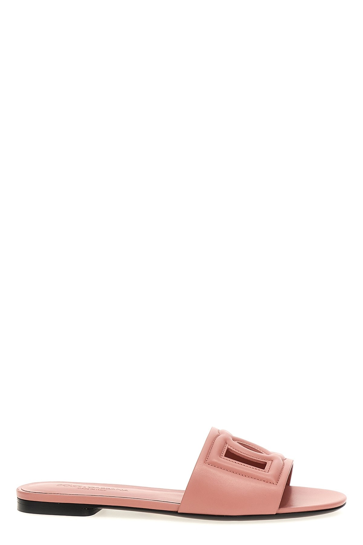 Dolce & Gabbana Slide In Calfskin And Dg Logo