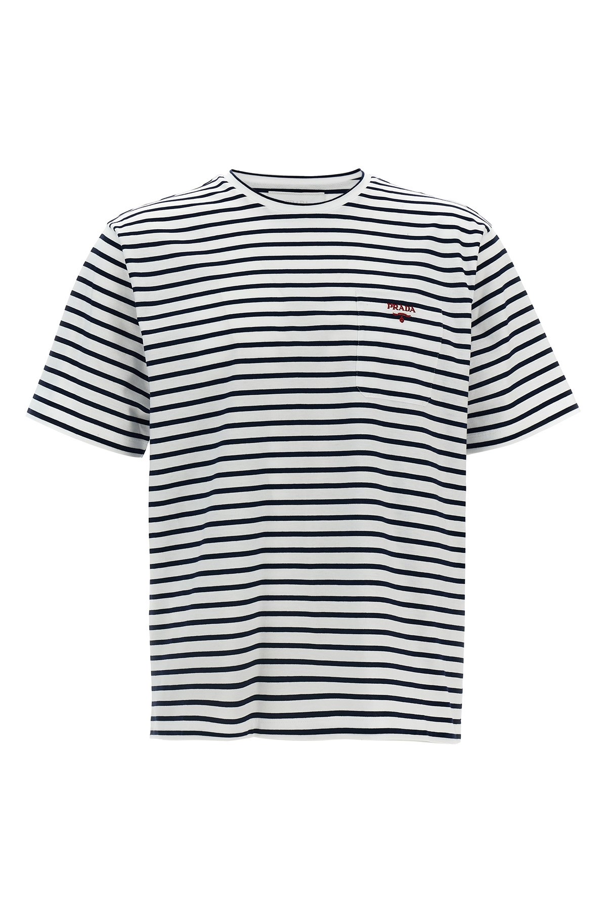 PRADA Logo Embroidery T-Shirt