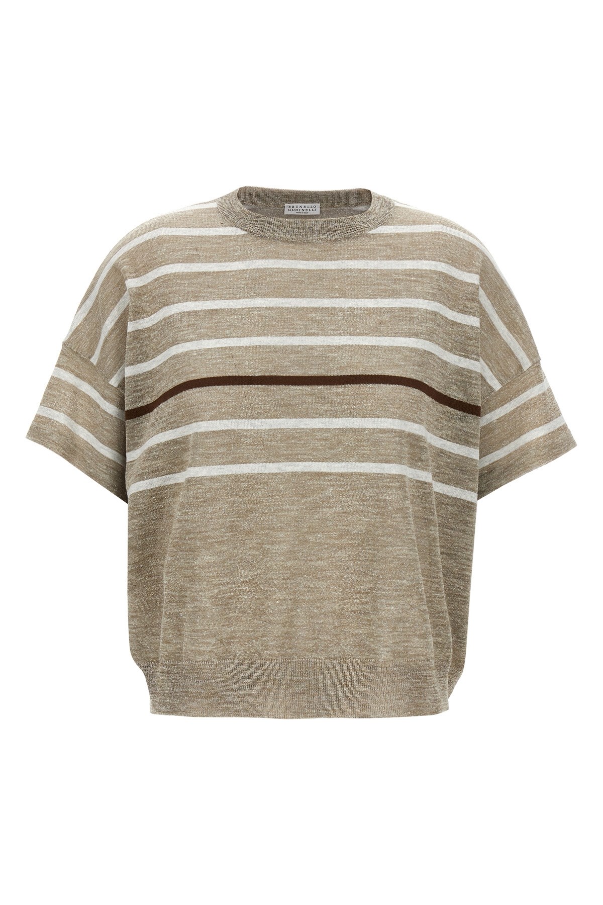 Brunello Cucinelli Lurex Stripes Sweater Sweaters And Cardigans