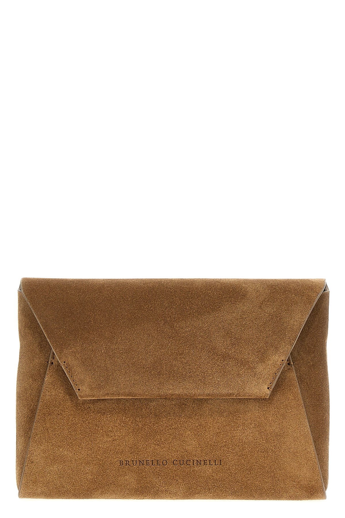Monile Suede Clutch Bag