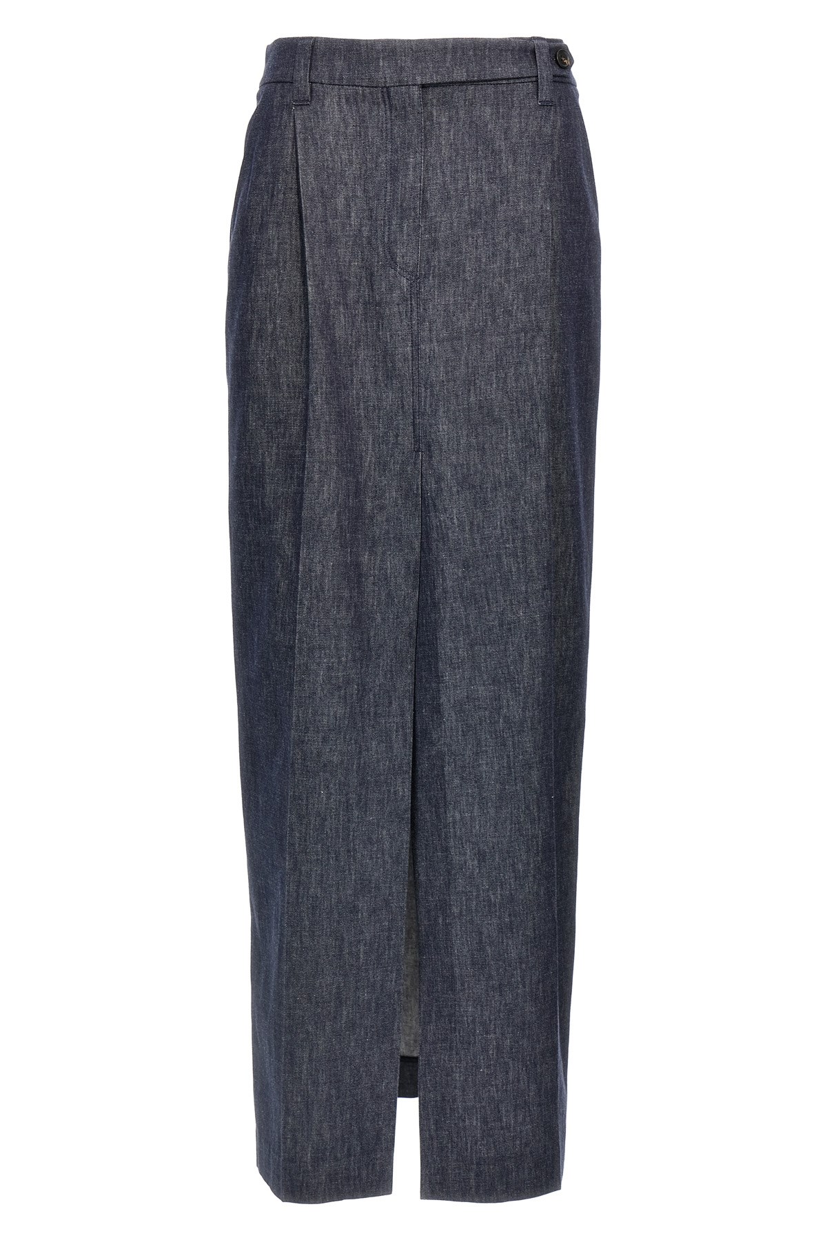 Brunello Cucinelli Skirt With Back Pockets And Front Slit