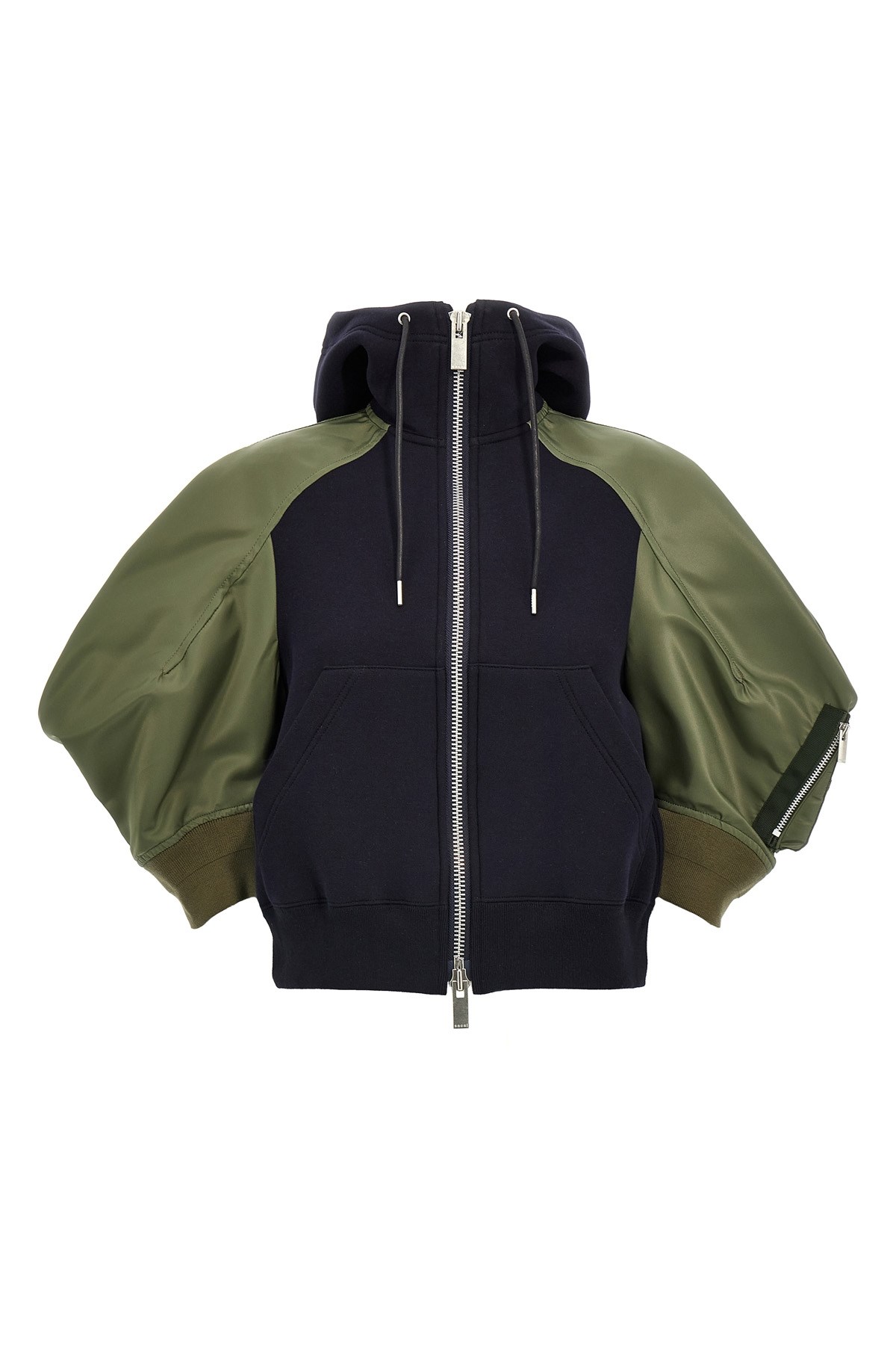Sacai 'sponge' Hoodie In Black