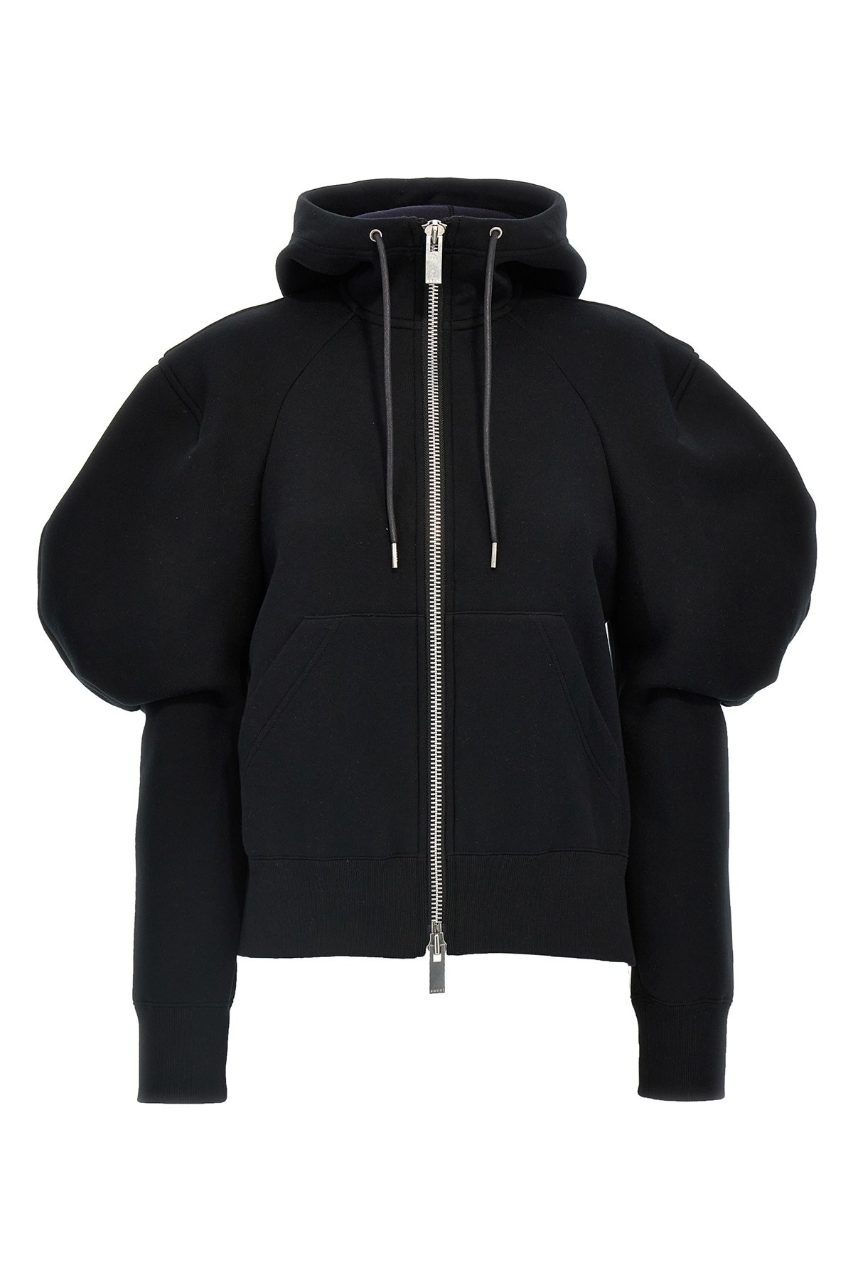 Sacai 'sponge' Hoodie In Black