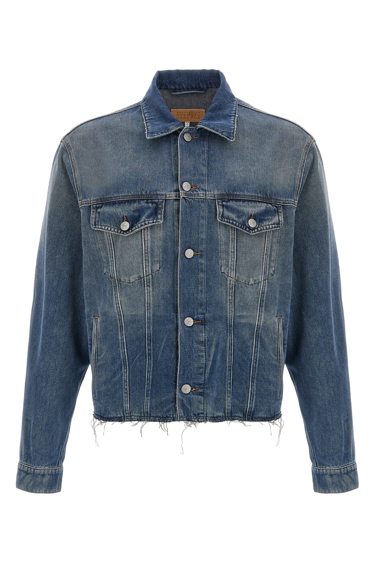 Mm6 Maison Margiela Denim Jacket With Long Sleeves And Chest Pockets