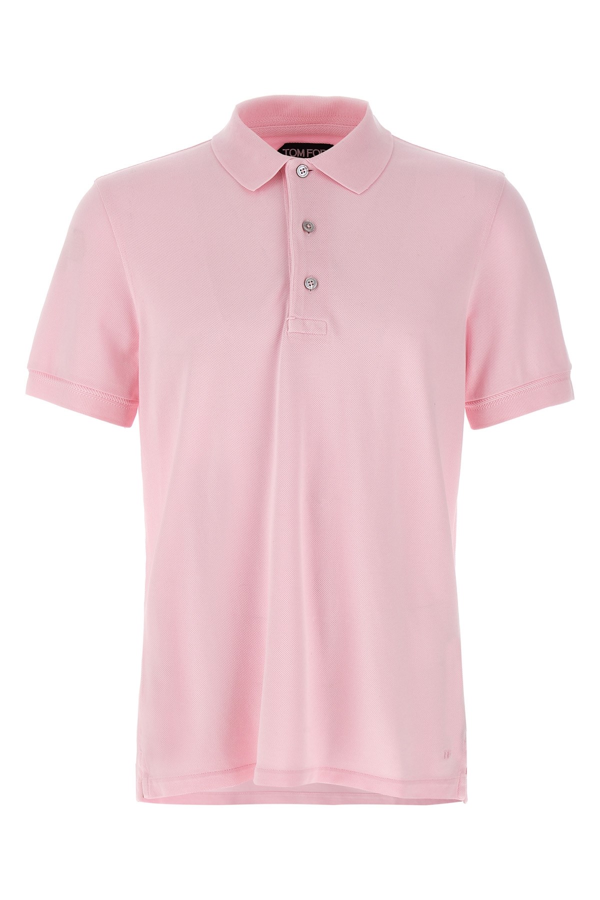 Tom Ford Pimk Short-sleeves Polo In Cotton Piquet Jersey Man In Pink