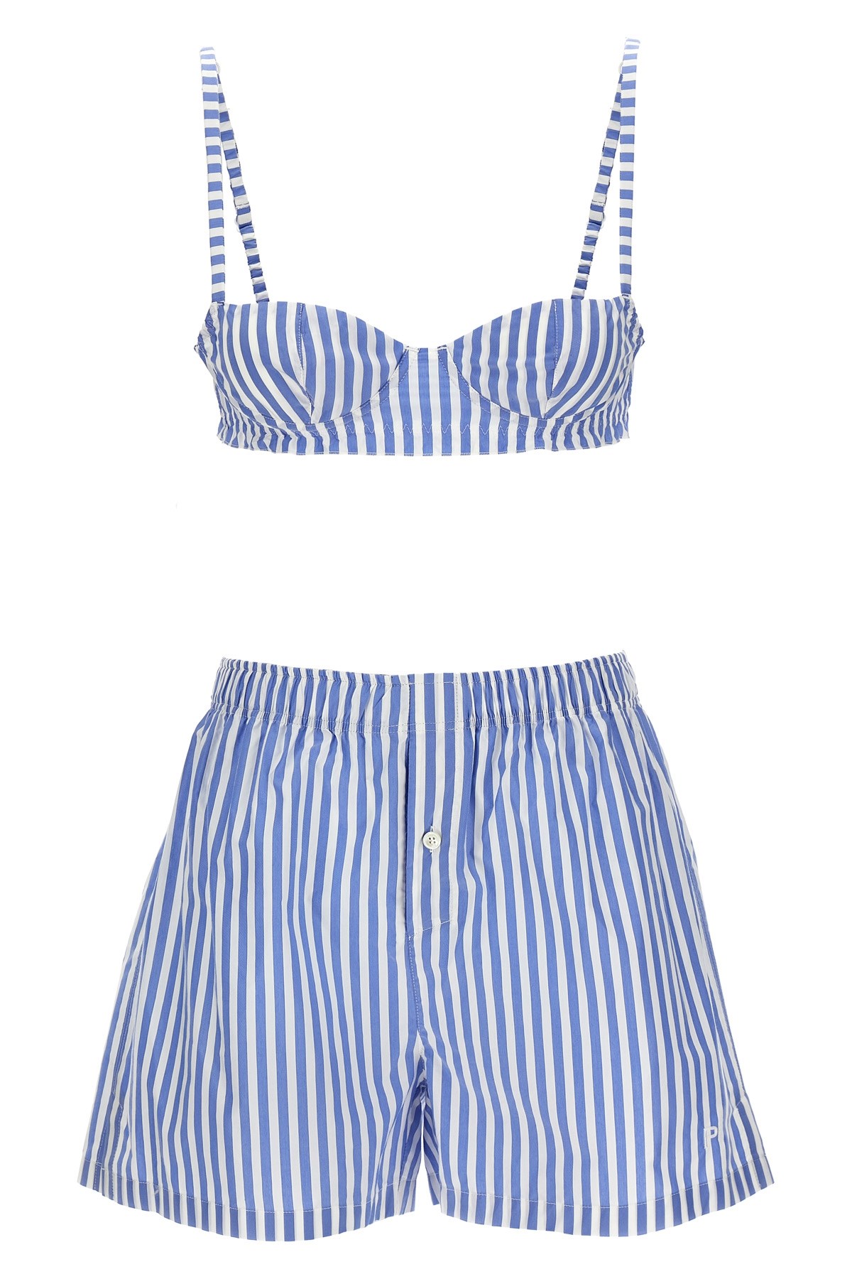 Philosophy Di Lorenzo Serafini Two-piece Set Of Striped Shorts And Underwear