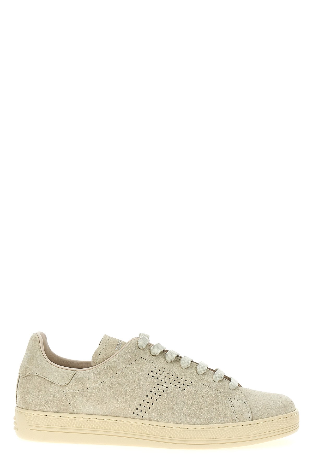 Tom Ford Leather Warwick Sneakers Rubber Sole Perforated Detailing