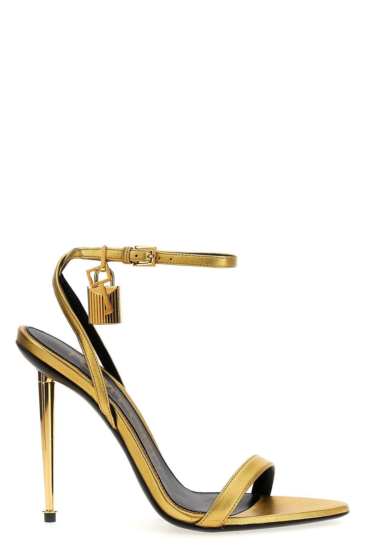 Shop Tom Ford Padlock Leather Sandals