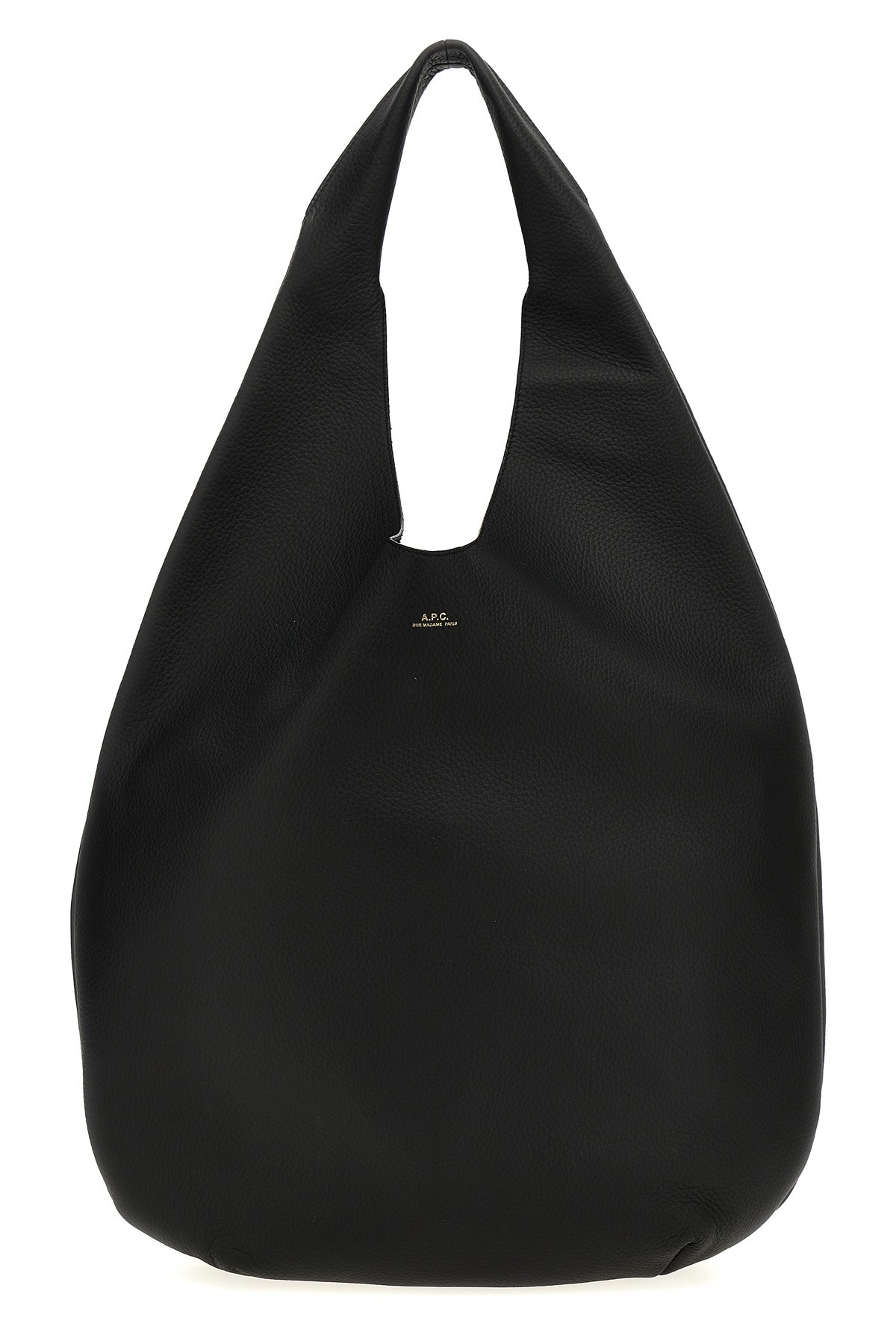 Apc Leather Slouchy Single Handle Shoulder Bag In Black
