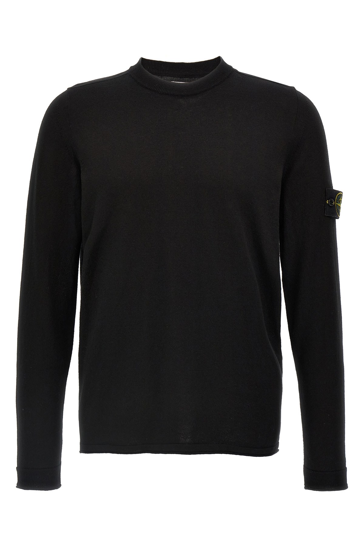 Stone Island Crew Neck Sweater With Brushed Texture.