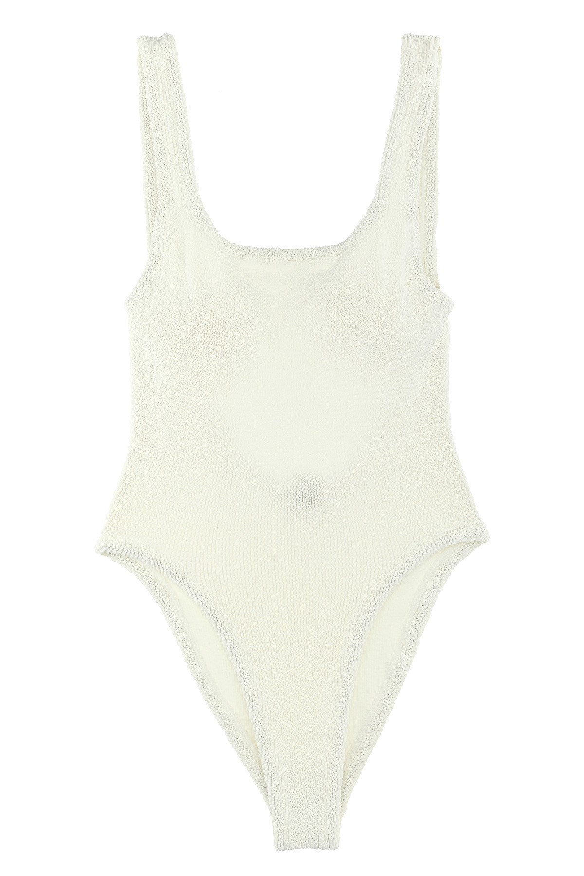 Hunza G 'square Neck' One-piece Swimsuit In White