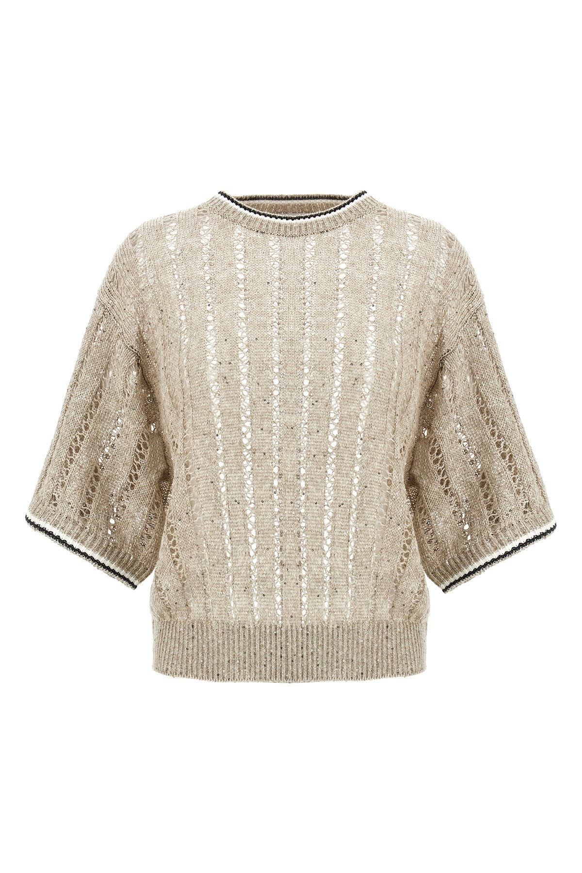 Brunello Cucinelli Dazzling Sweater Sweaters And Cardigans Beige