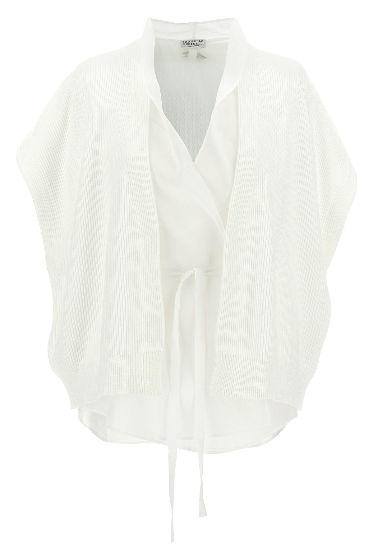Brunello Cucinelli Layered Cardigan Sweaters And Cardigans White