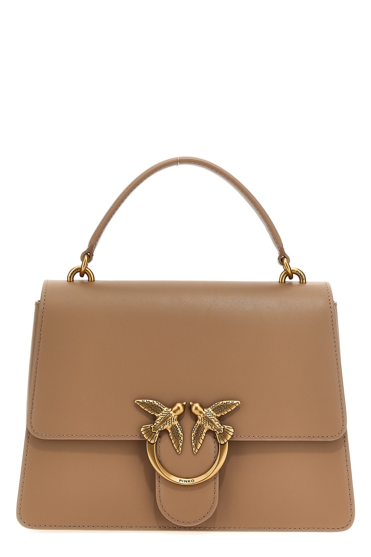 Pinko Love One Top Handle Handbag In Brown