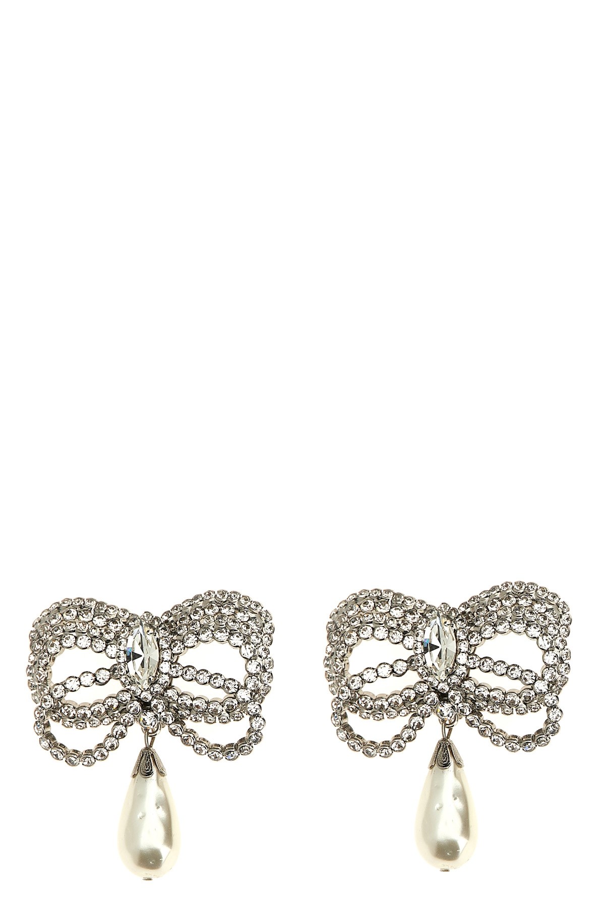 Alessandra Rich Women Bow Earrings In Metallic