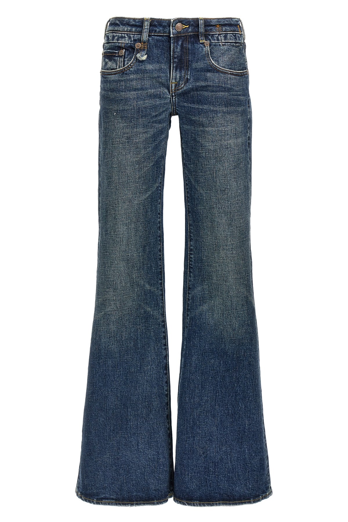 R13 Overflow Boy Flare Jeans In Multi