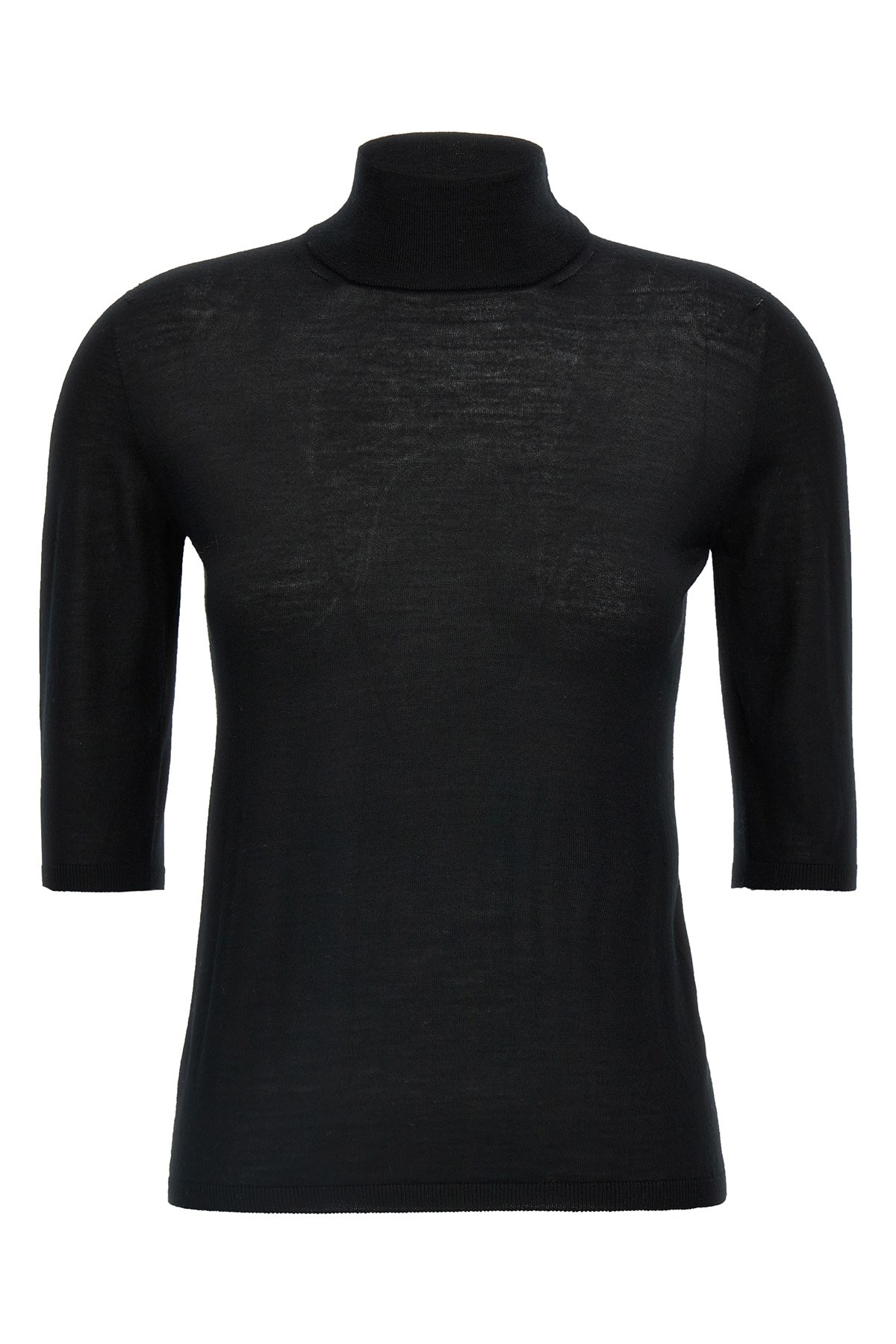 Max Mara Cecina Turtleneck Wool Knit Top In Multi