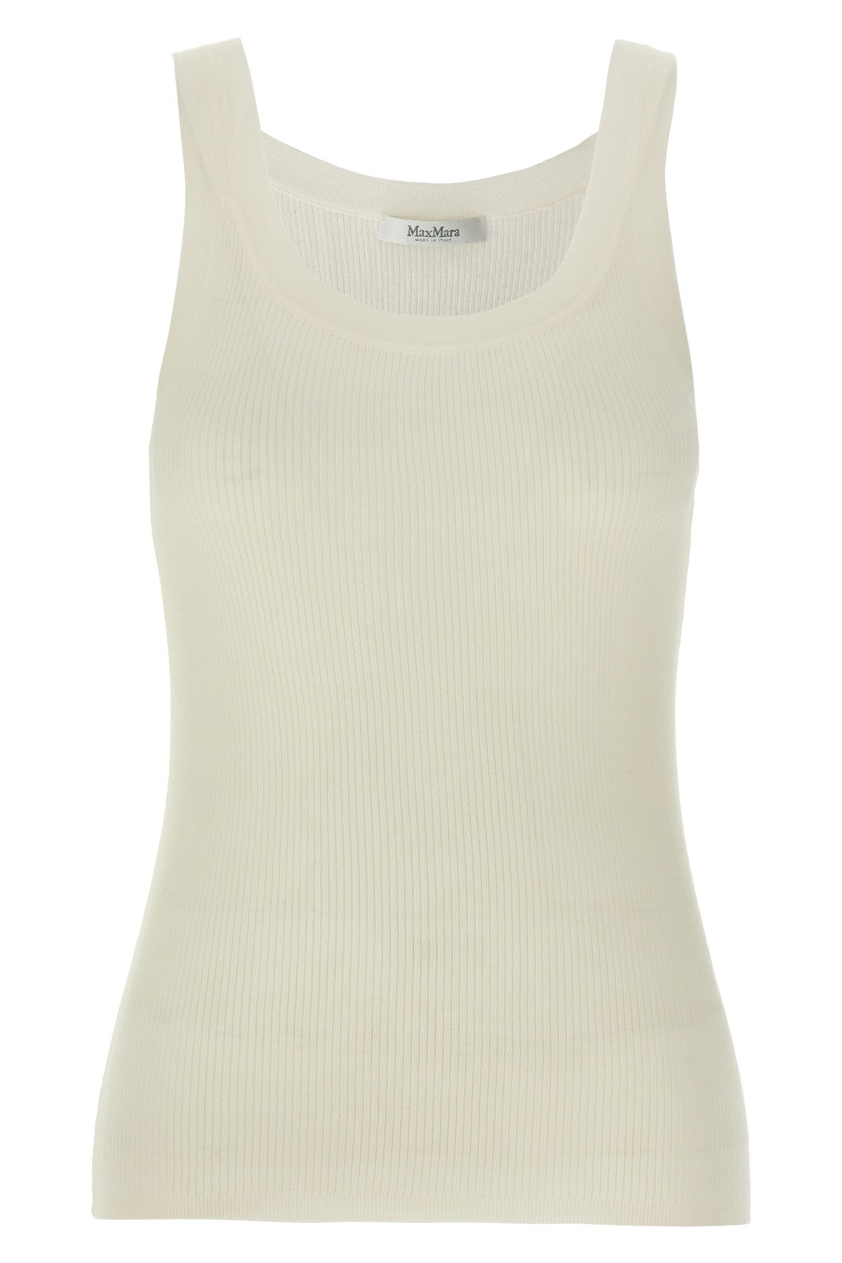 Max Mara White Eliadi Top In Neutral