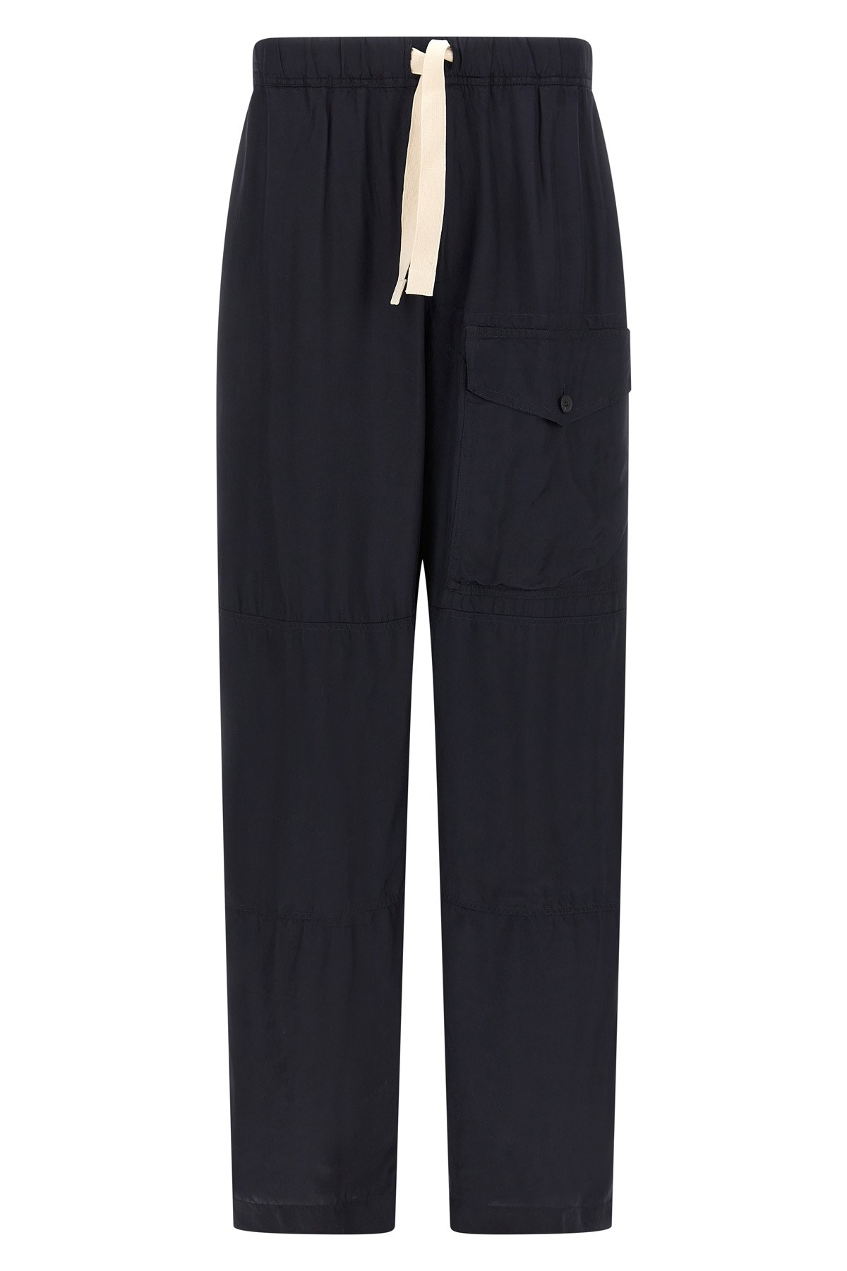 Dries Van Noten Wide Leg Wool Pant With Elastic Waistband