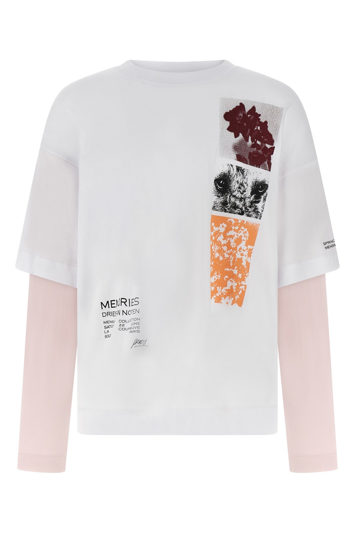 Dries Van Noten Hemmings Printed Double-sleeved T-shirt