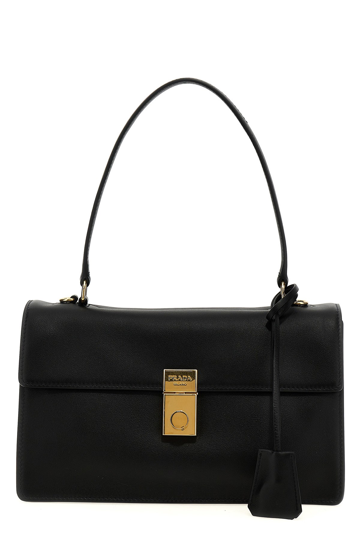 Prada Soft Sound Shoulder Bags Black