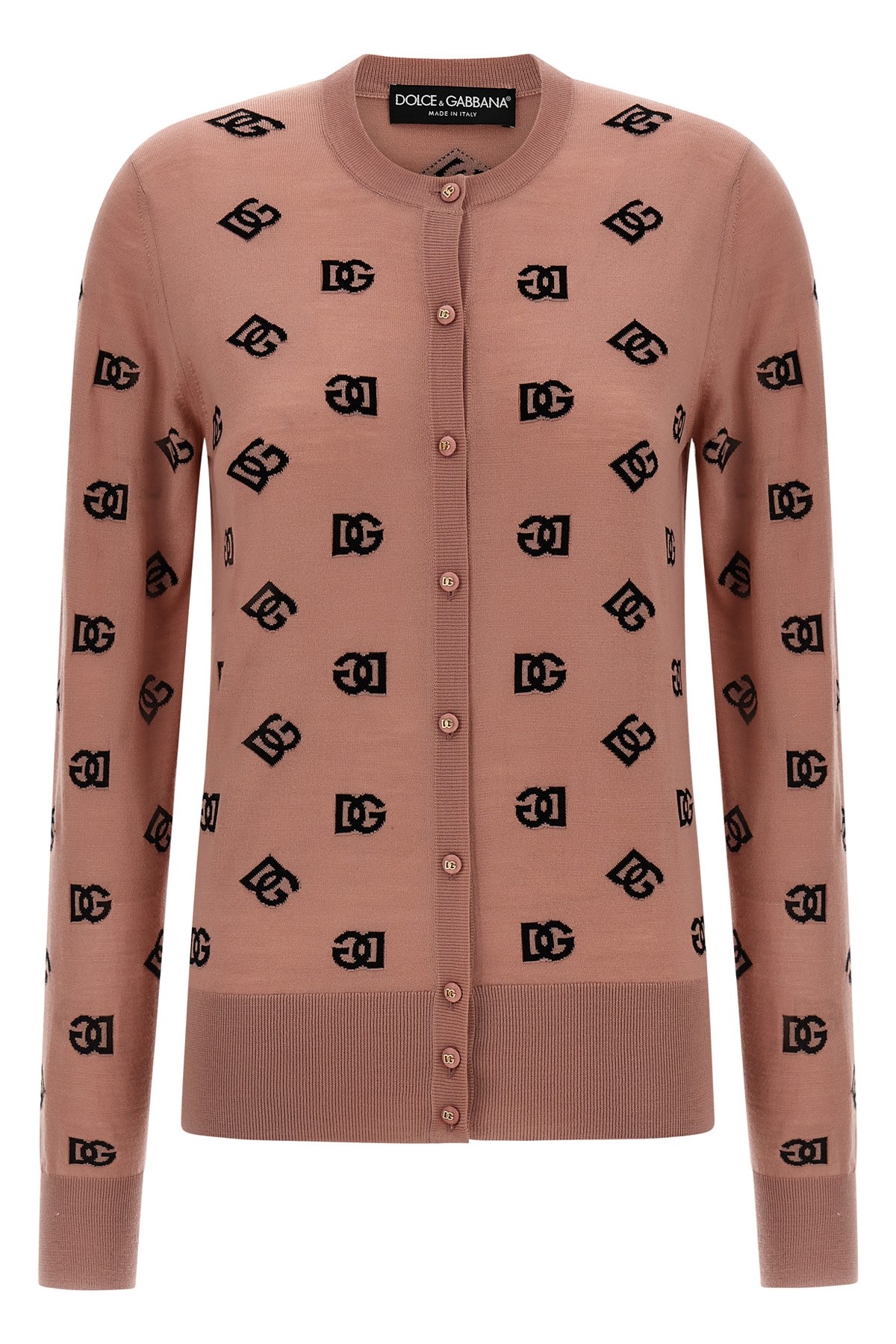 Dolce & Gabbana Long-sleeved Knitted Cardigan In Neutral