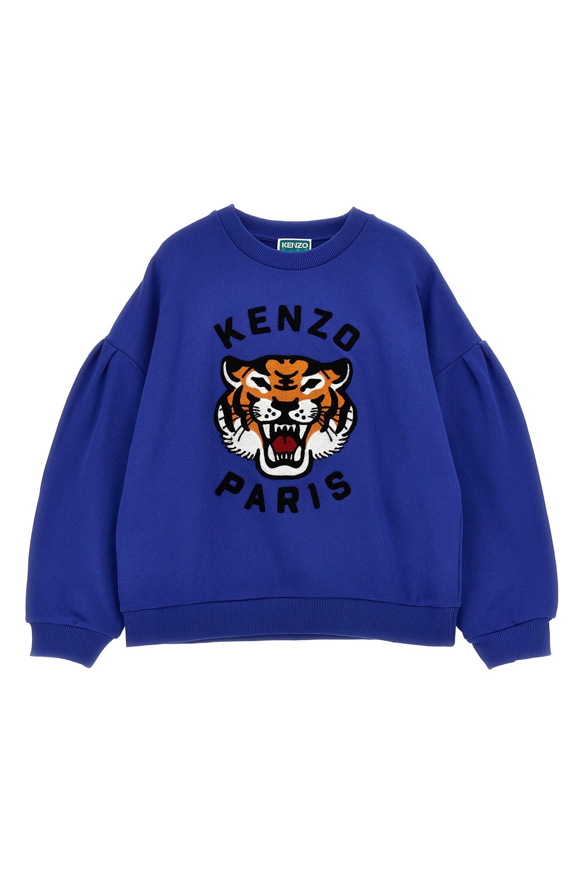 Kenzo Kids Logo Embroidery Sweatshirt In Blue