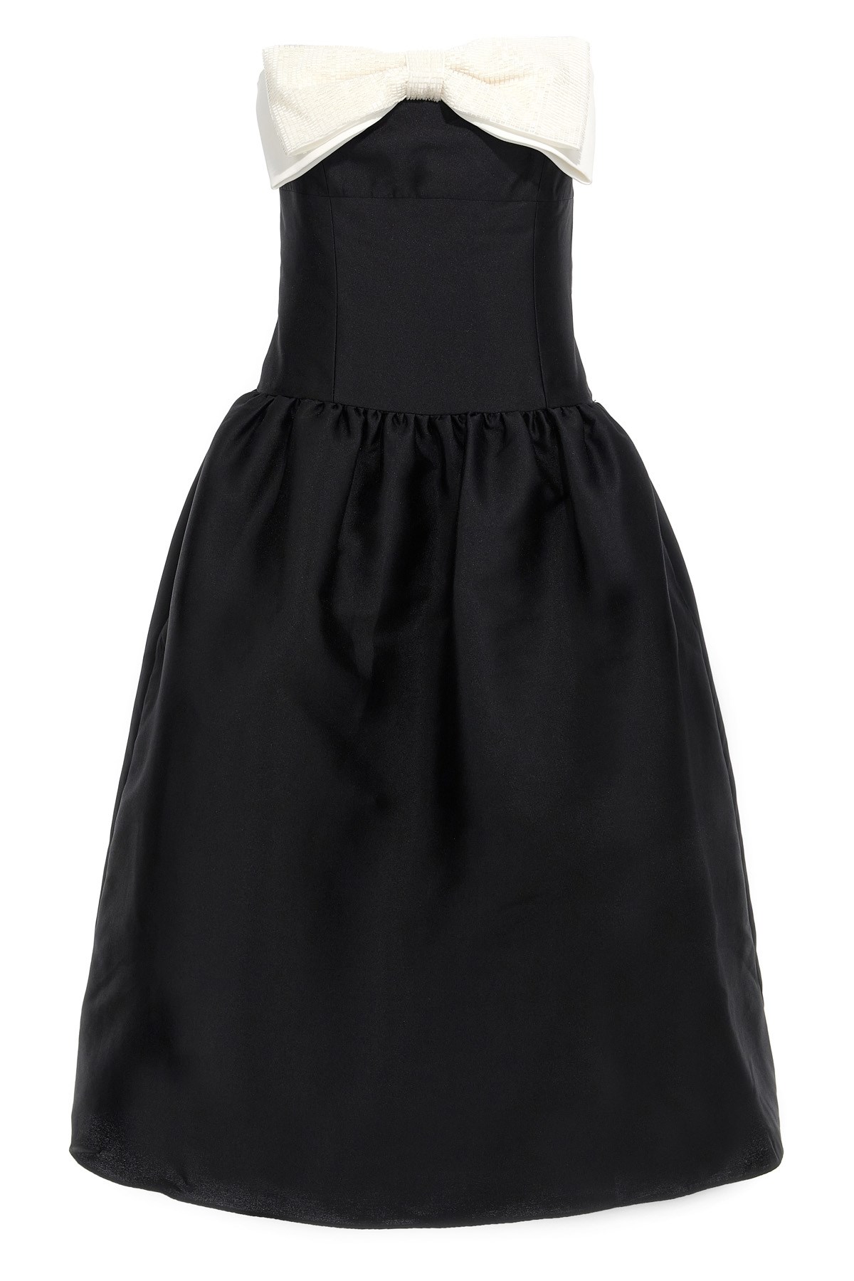 Self-portrait Taffeta Contrast-bow Midi Dress