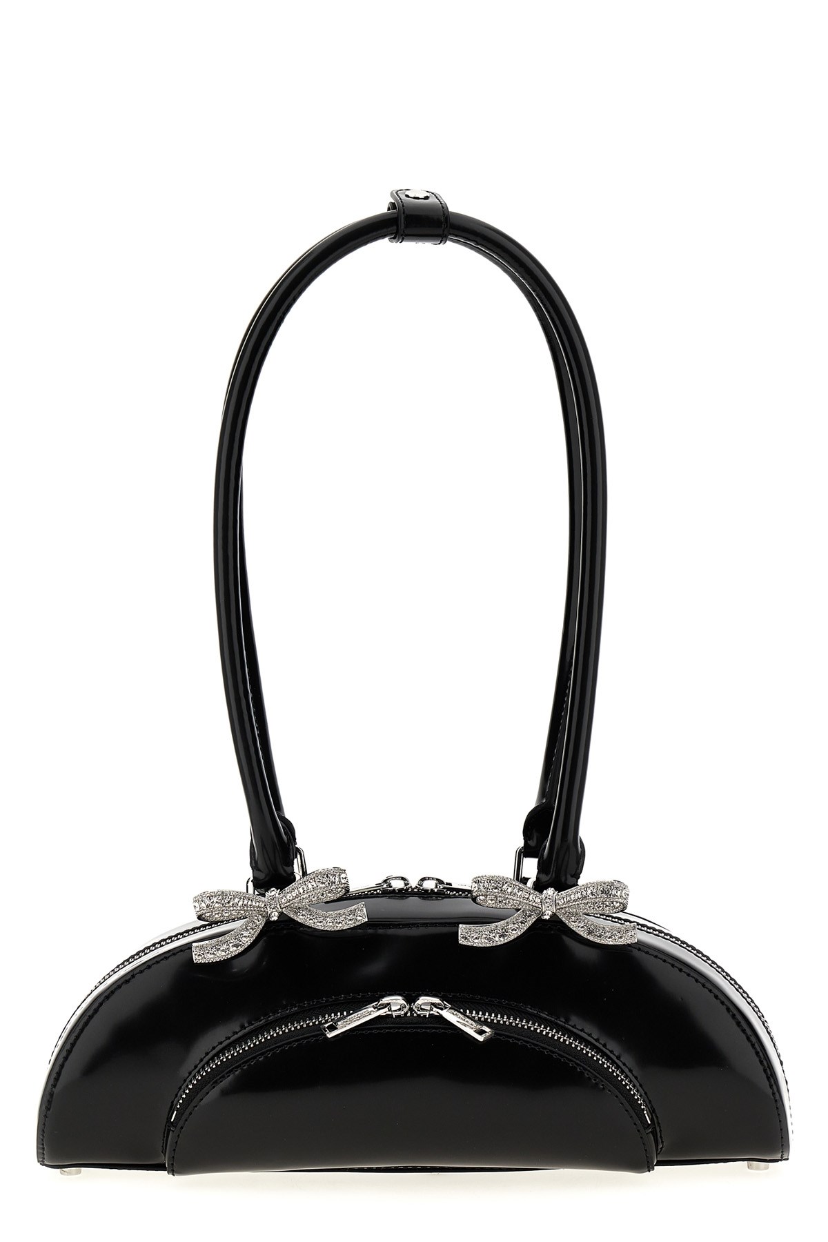 Self-portrait Black Leather Curved Shoulder Bag