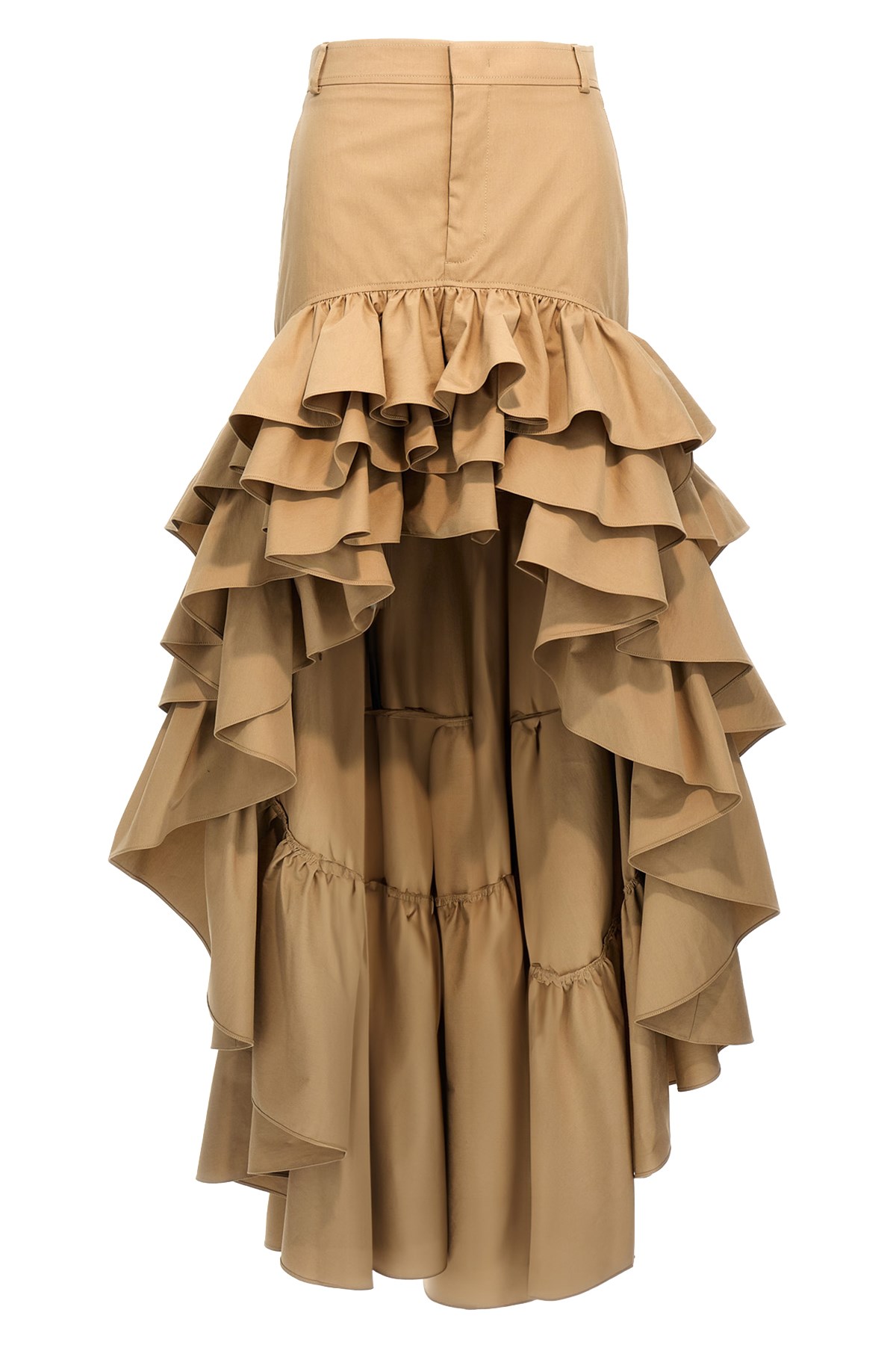 Moschino Skirt With Asymmetrical Ruffled High-low Hem