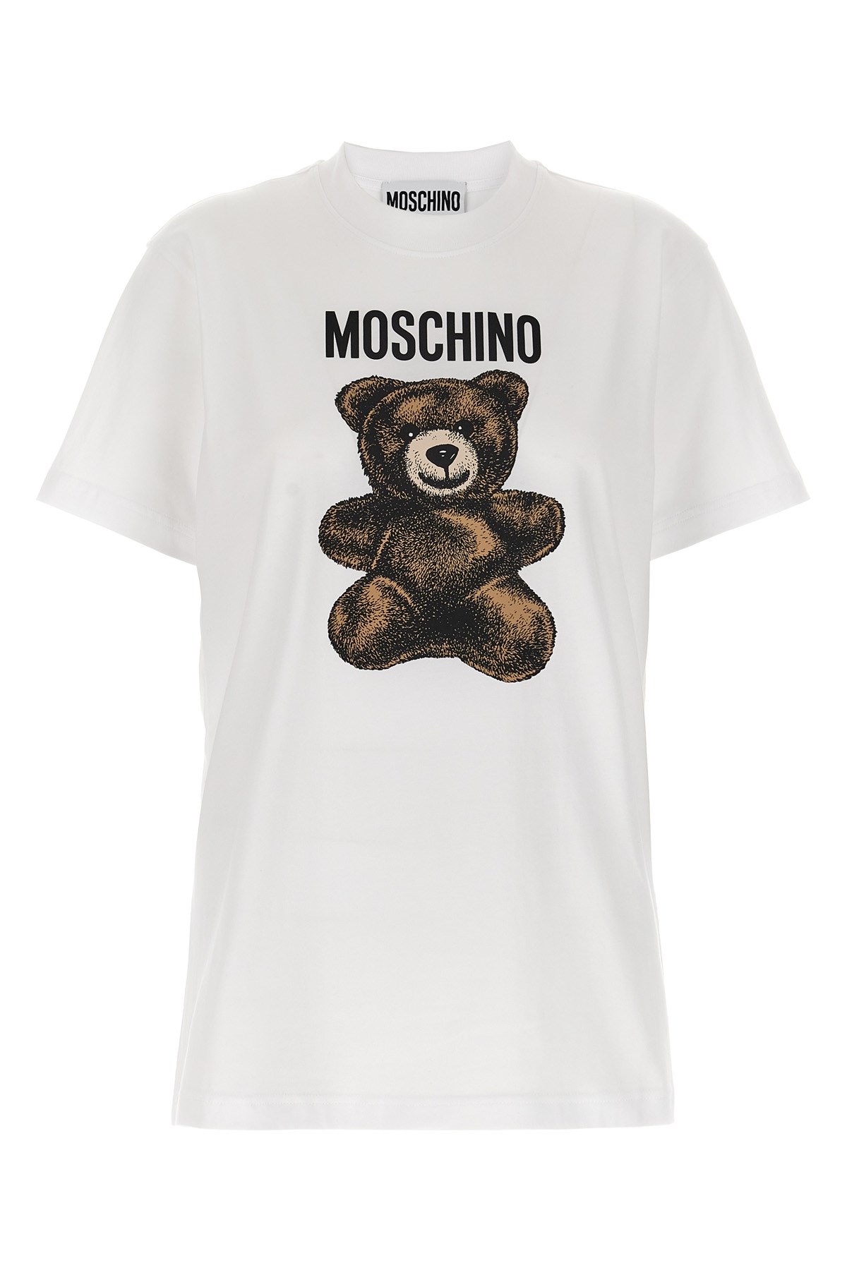 Moschino Logo Printed Cotton Jersey T-shirt