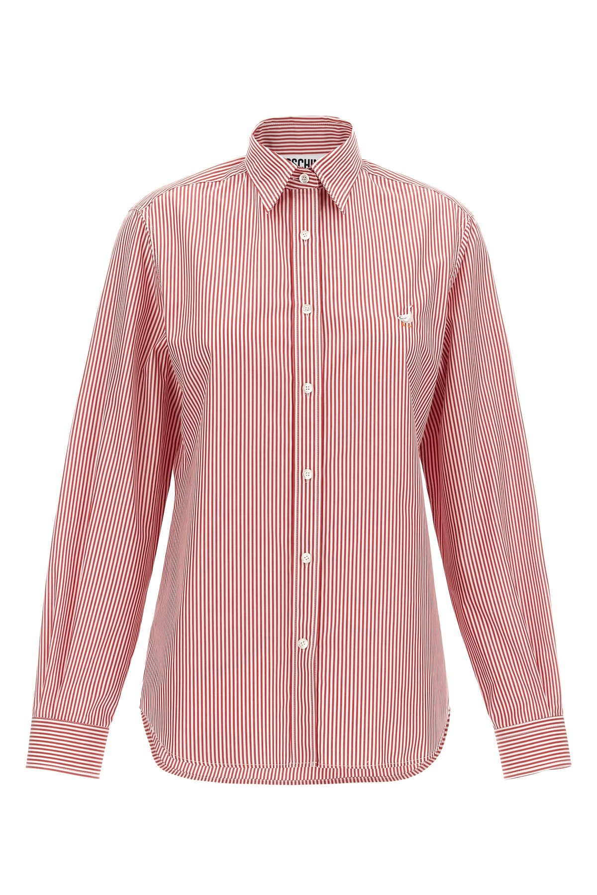 Shop Moschino 'oca' Embroidered Shirt