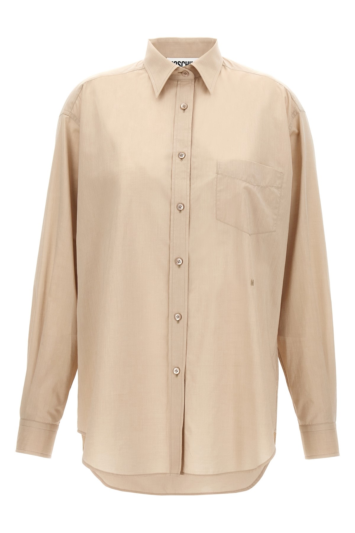 Moschino Slightly Loose-fitting Cotton Shirt With Patch Pocket