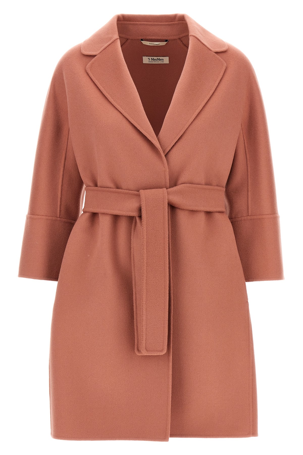 Max Mara Cappotto Ludmilla In Cashmere Rosa Antico Donna