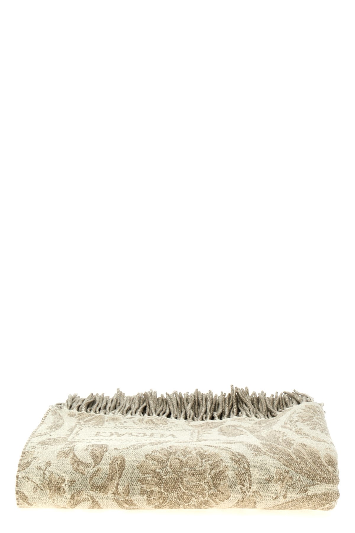 Versace Home 'barocco' Plaid In Neutral