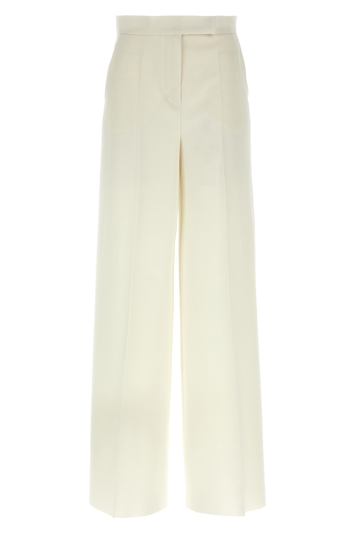 Max Mara Ercole Cady Straight Pants In White