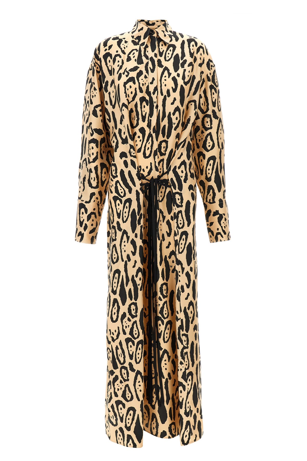 Sportmax Silk Leopard Print Astoria Maxi Dress
