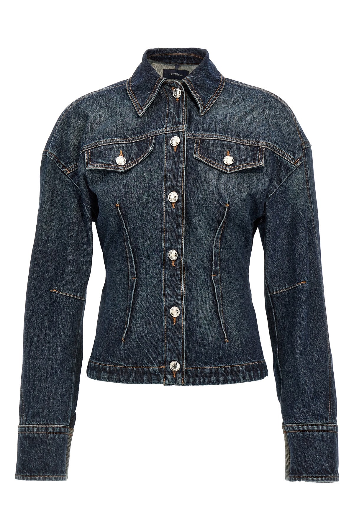 Sportmax Button Detailed Denim Jacket In Blue | ModeSens