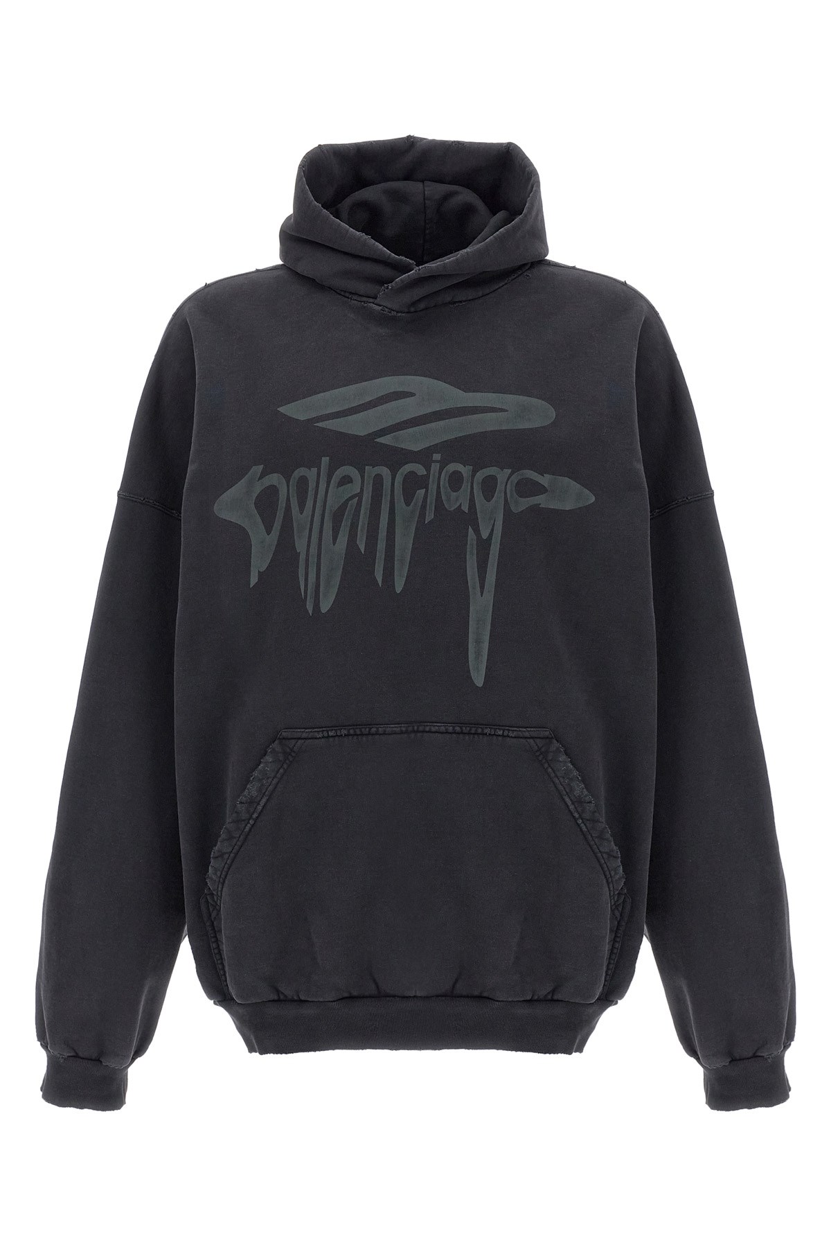 DIESEL◆パーカー/M/コットン/BLU/F-SLIMMY-HOOD-Q1 F-SLIMMY-HOOD-Q1 Faded hoodie with logo embroidery｜ブルー
