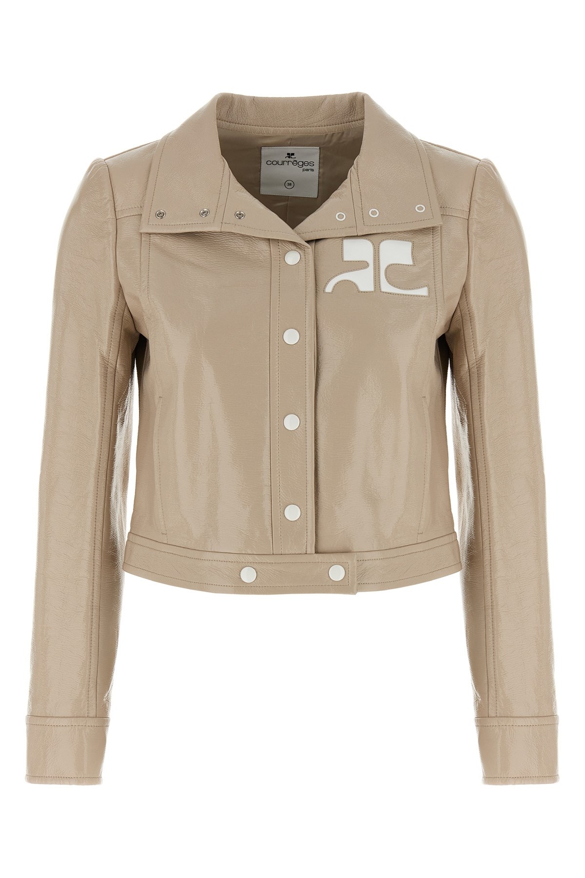 Courrèges 'reedition Vinyl' Jacket In Neutral