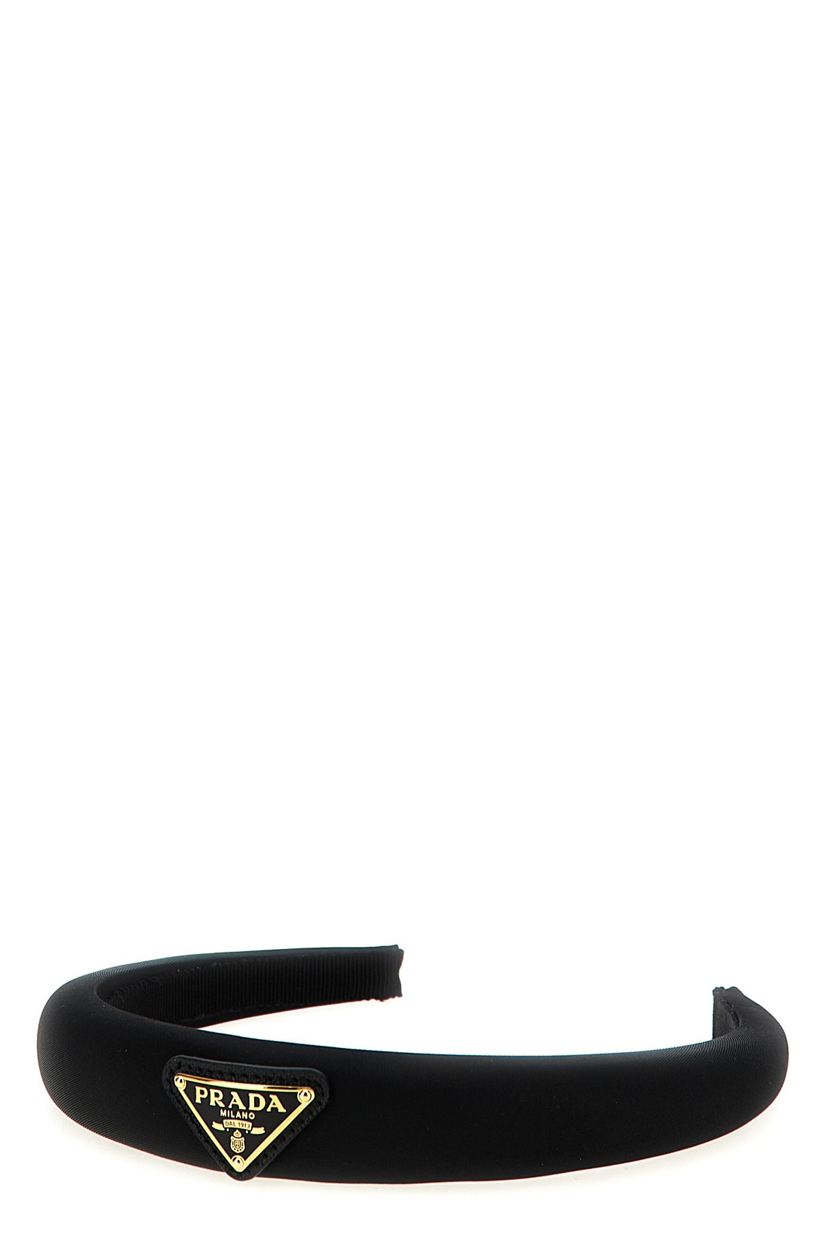 Prada Logo Headband In Black