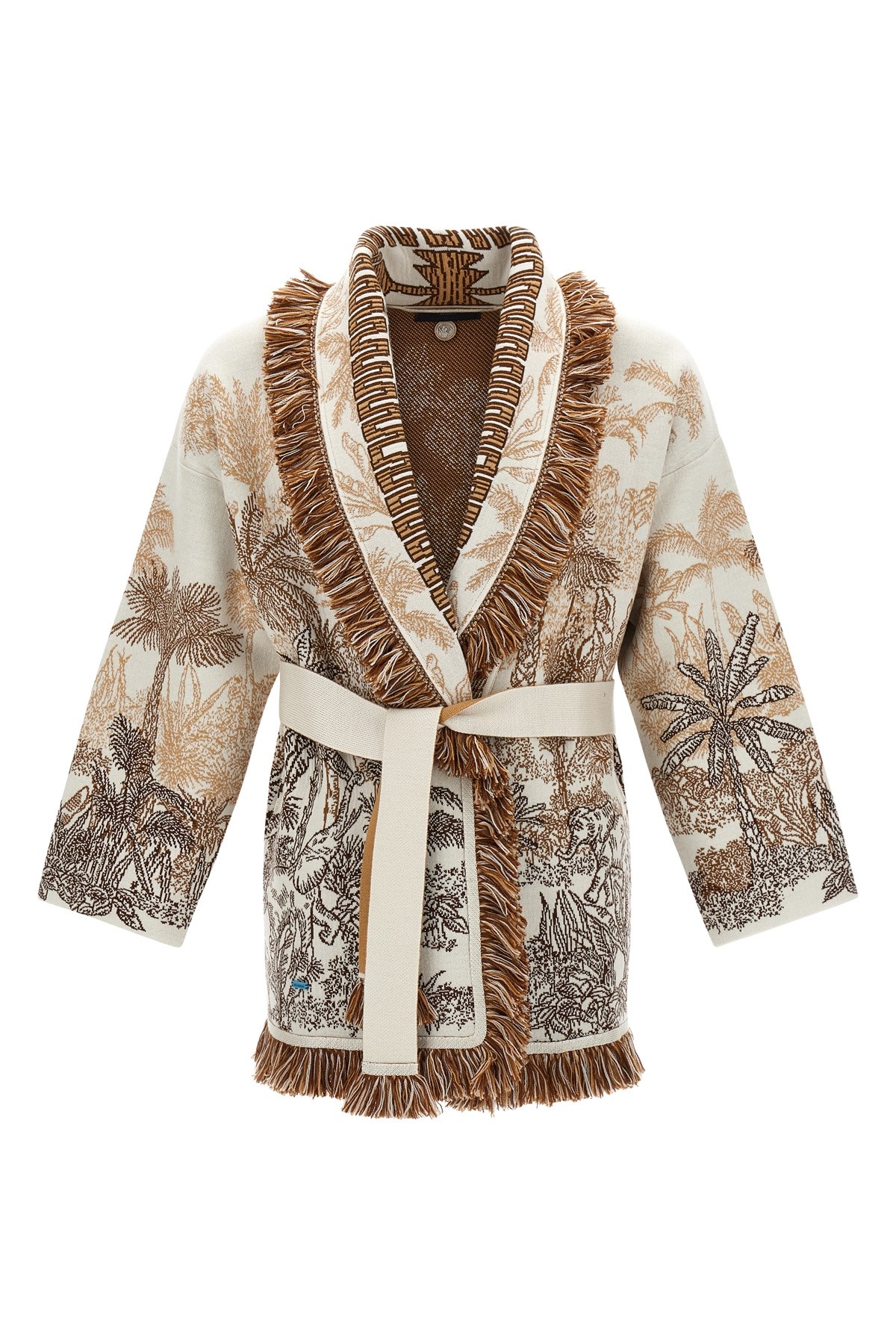 Alanui Jungle Toile De Jouy Sweaters And Cardigans Multicolor In Brown