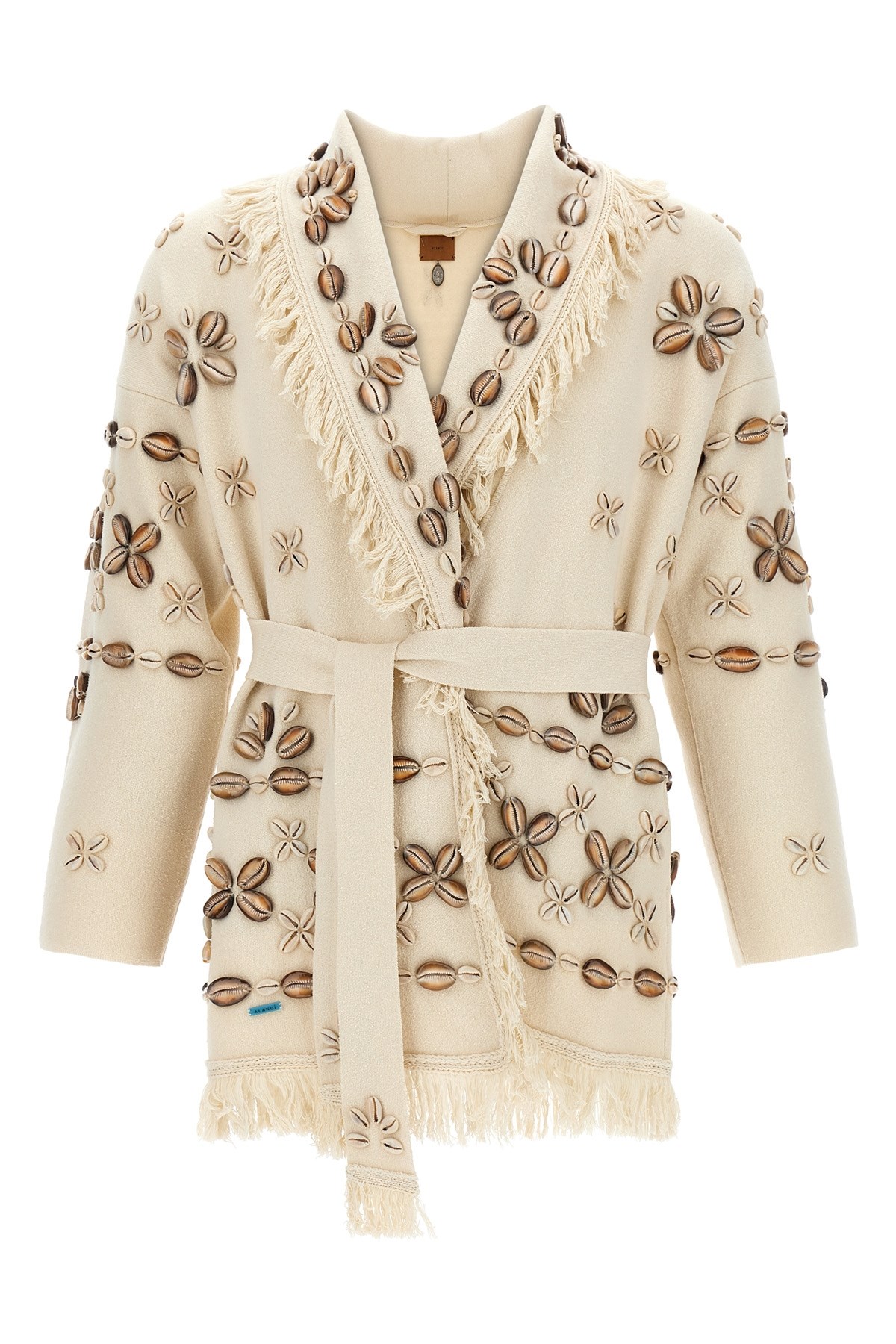 Alanui Ocean Dream Fringe Cardigan With Shell Embellishments