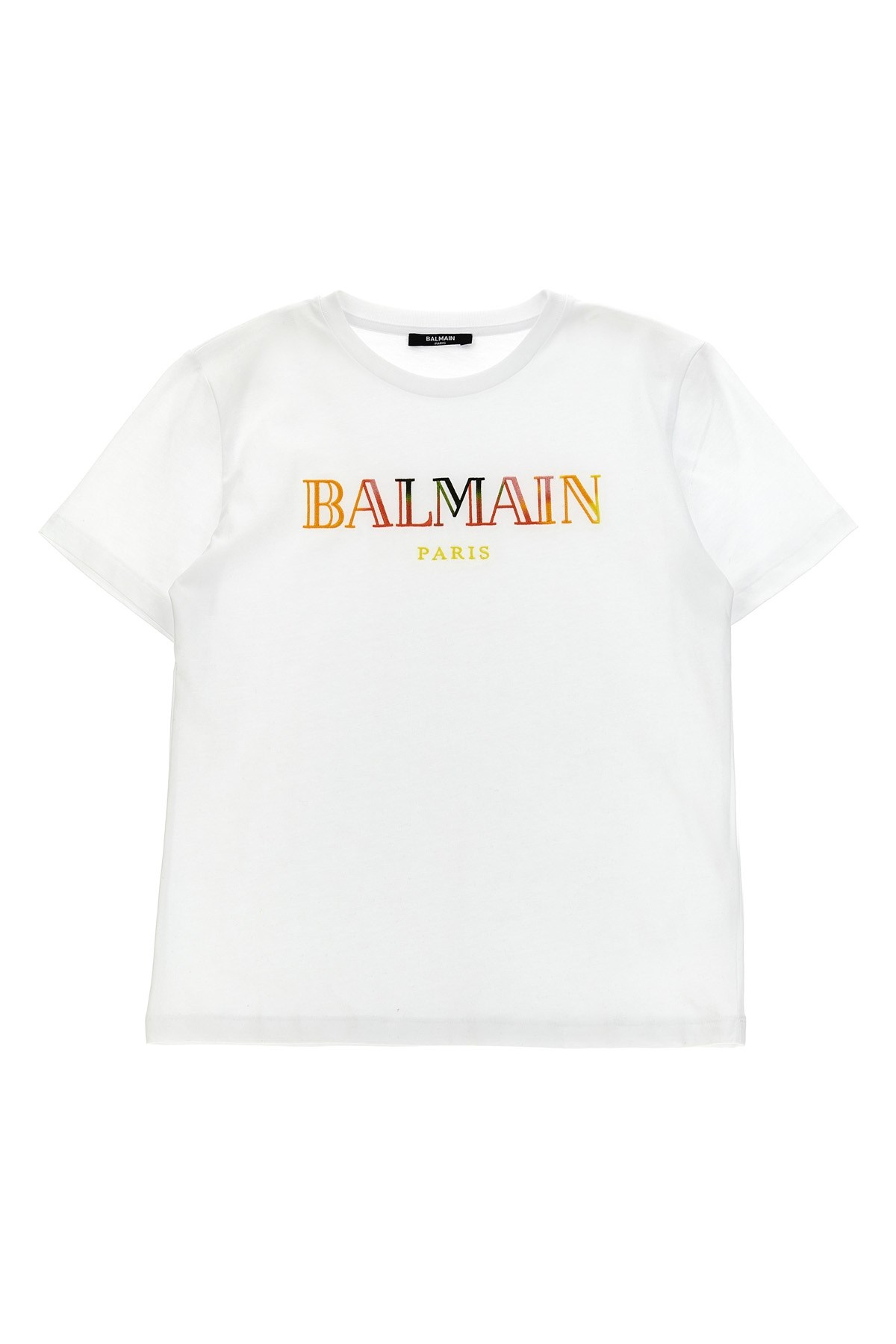 Balmain Kids Logo Embroidery T-shirt In White