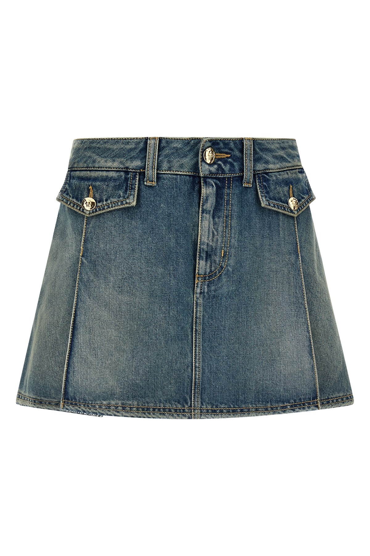 Alexander Mcqueen Mcqueen Women Denim Mini Skirt