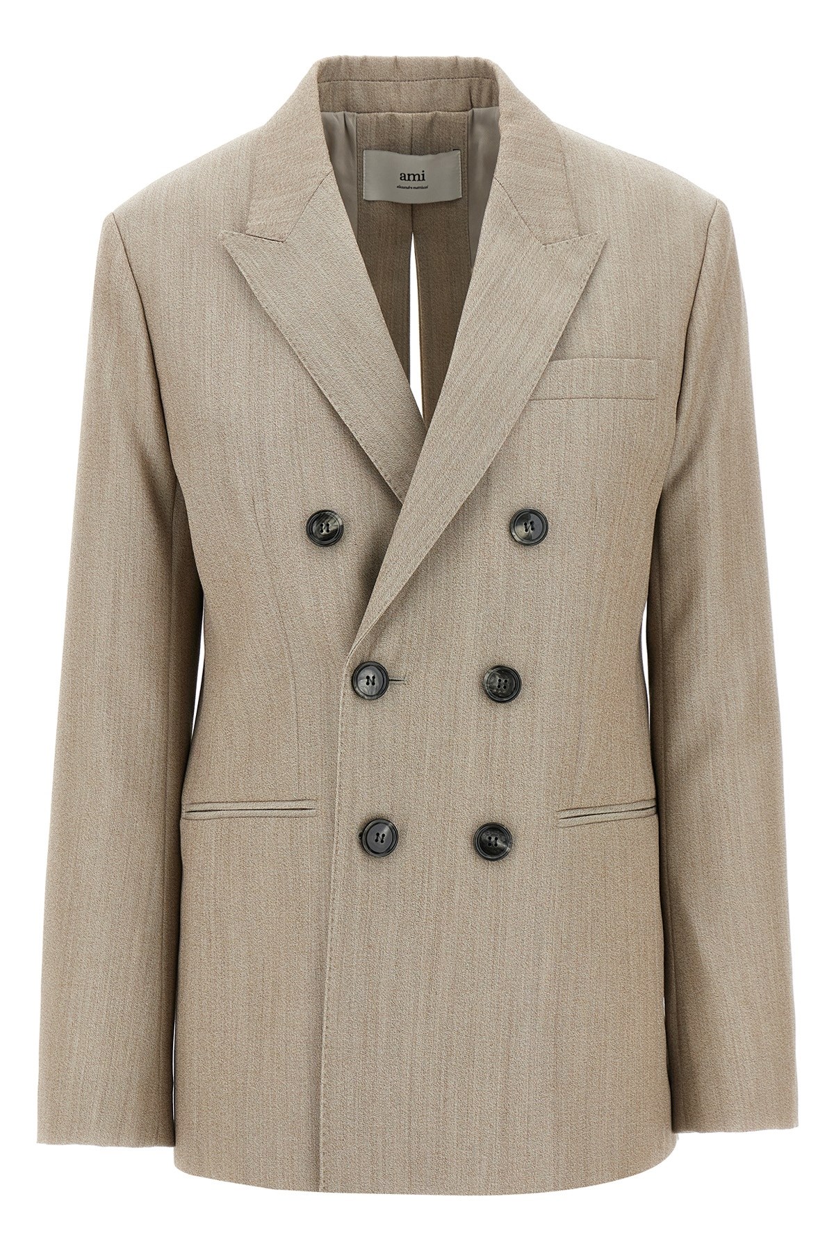 AMI ALEXANDRE MATTIUSSI AMI PARIS MAXI SPLIT BLAZER 