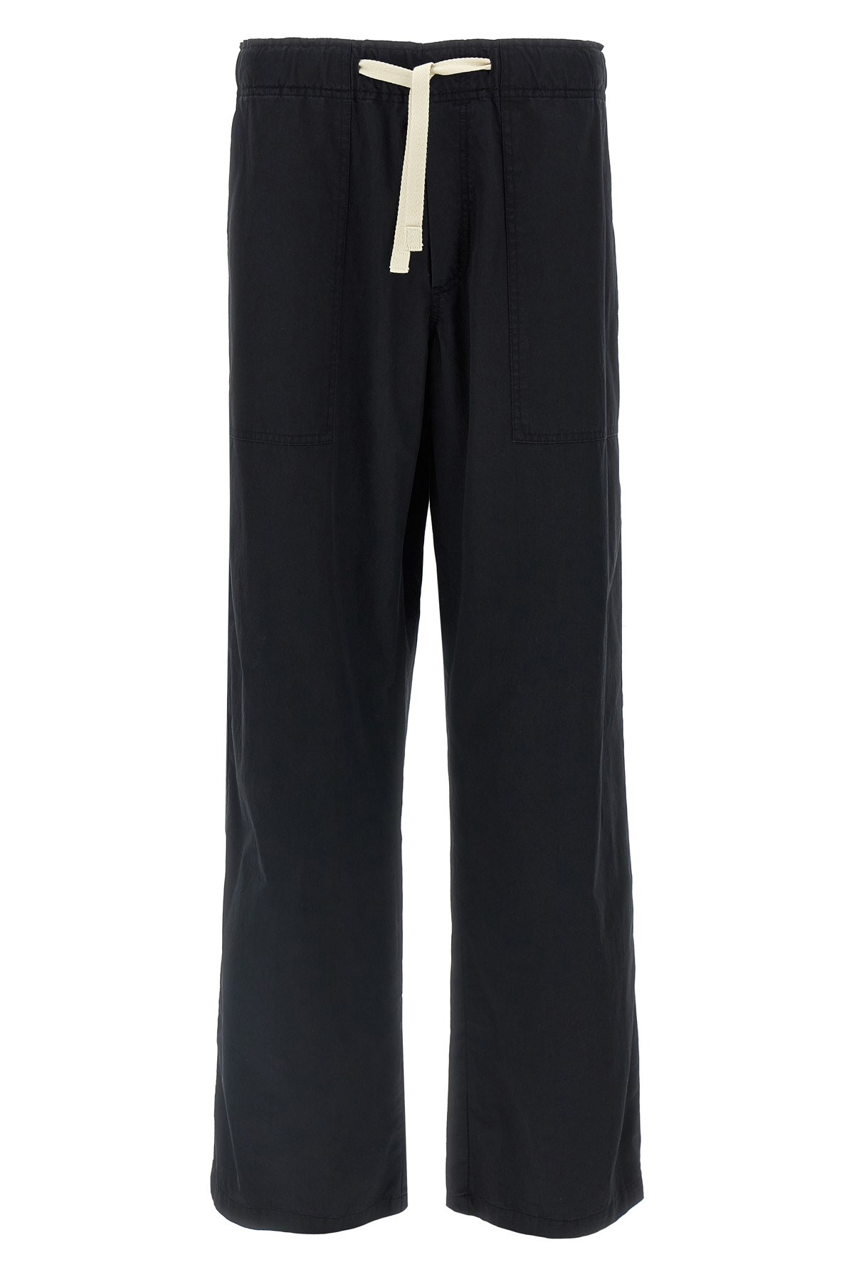 Palm Angels Black Pxp Washed Palm Chino Trousers