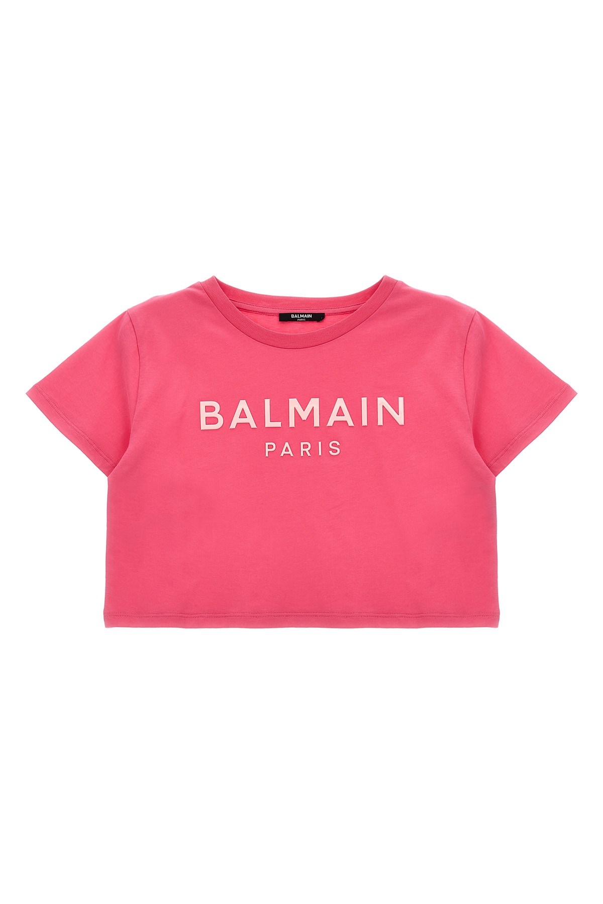 Shop Balmain Kids Embossed Logo T-shirt