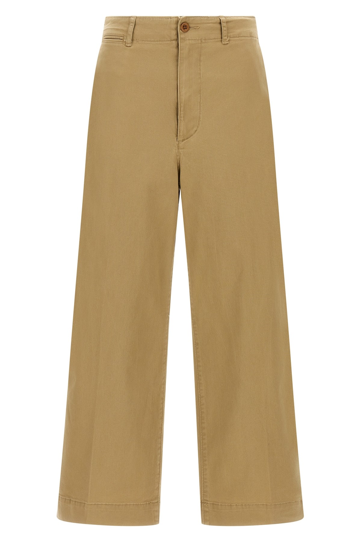 Polo Ralph Lauren Wide-leg Cropped Pants With Zip Closure